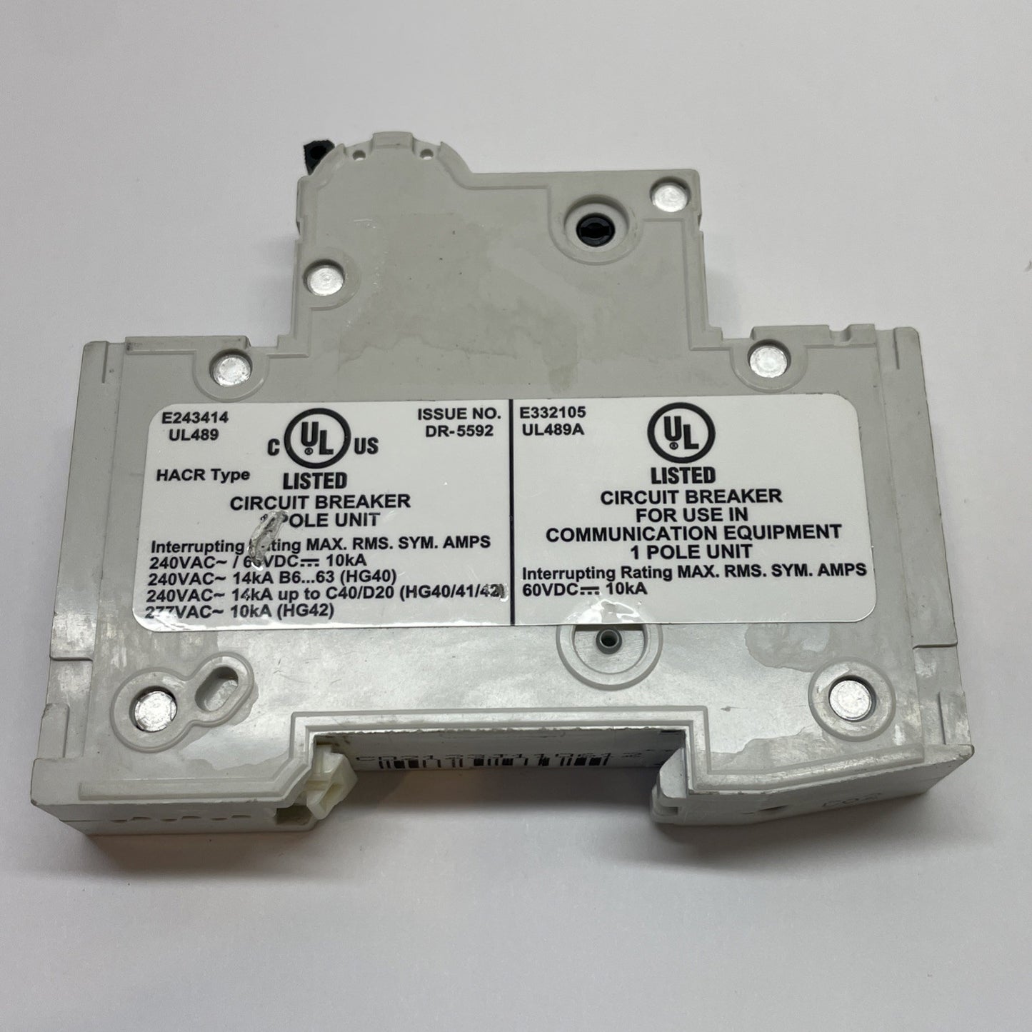 SIEMENS 5SJ41 Miniature Circuit Breaker 1-Pole 2A Overcurrent Protection