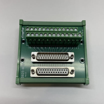 (USA) KINGPOW DB25-MG6 DIN Rail DB25 Terminal Block Male Female Adapter