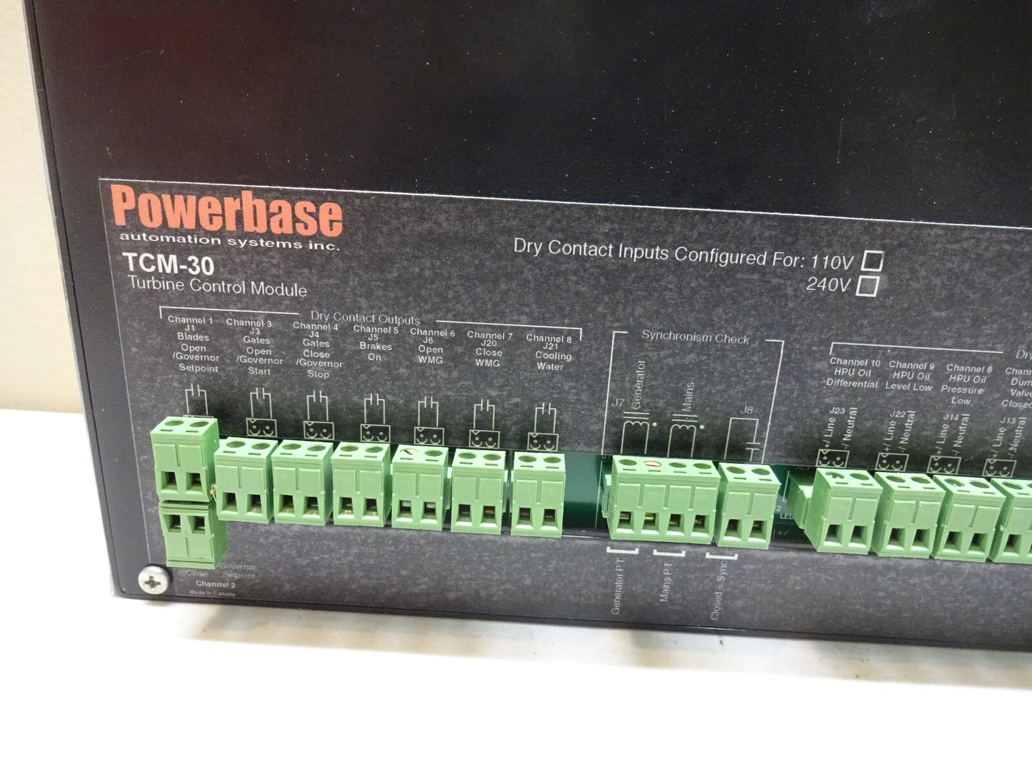 POWERBASE TCM-30 TURBINE CONTROL MODULE / FOR HYDRO POWER STATIONS *MAKE OFFER*