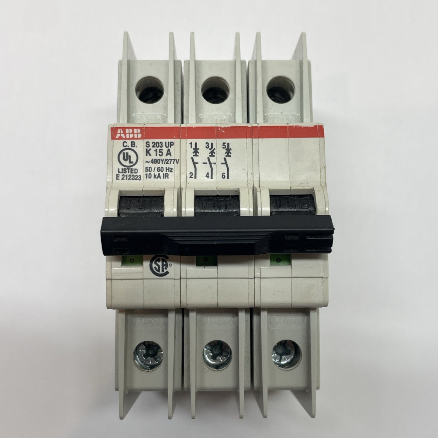 1PC ABB S203UP-K15A Circuit Breaker 15A 480Y/277V E212323