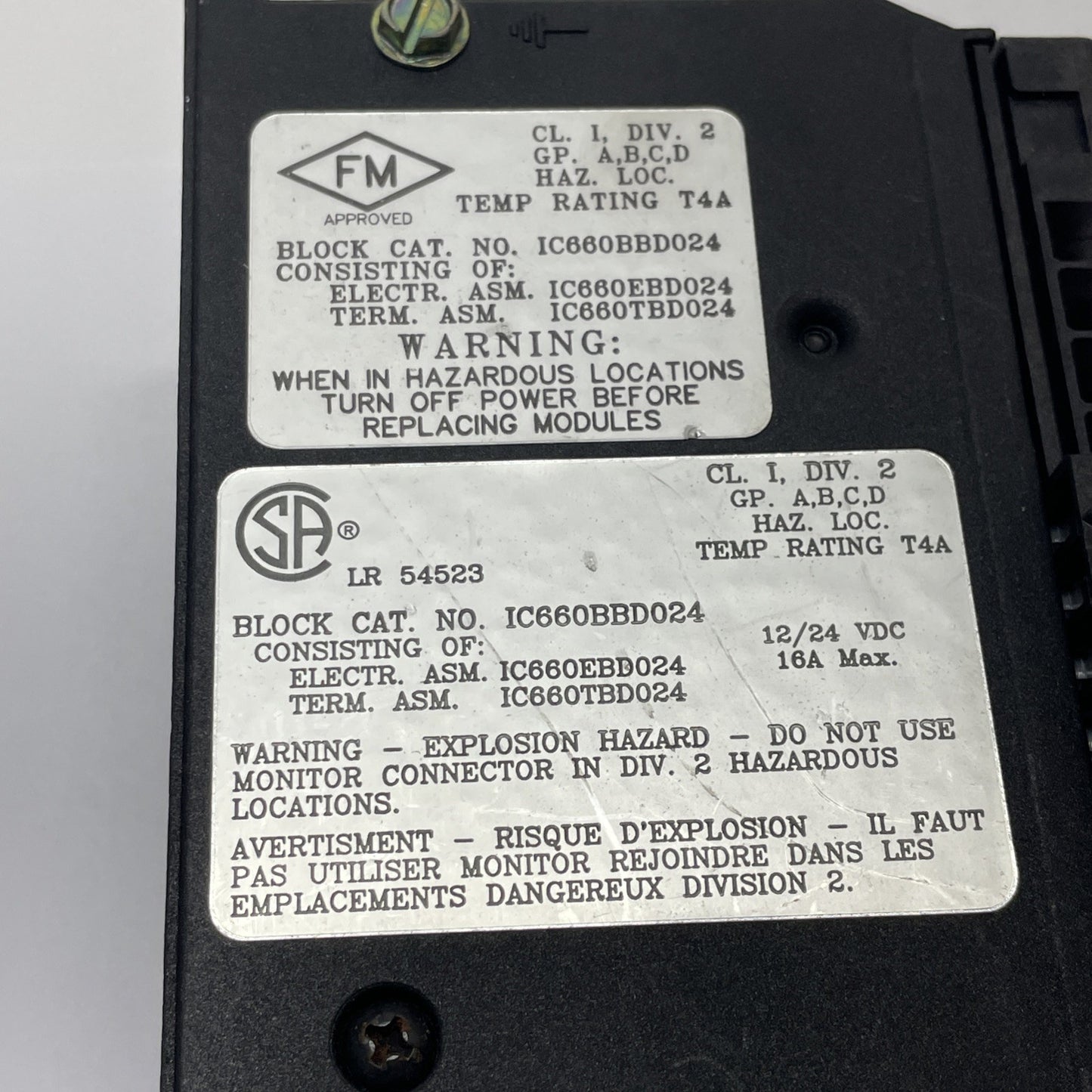 GE Fanuc IC660BBD024 I/O Block Assembly 32-Circuit 12-24VDC (EBD024 + TBD024)