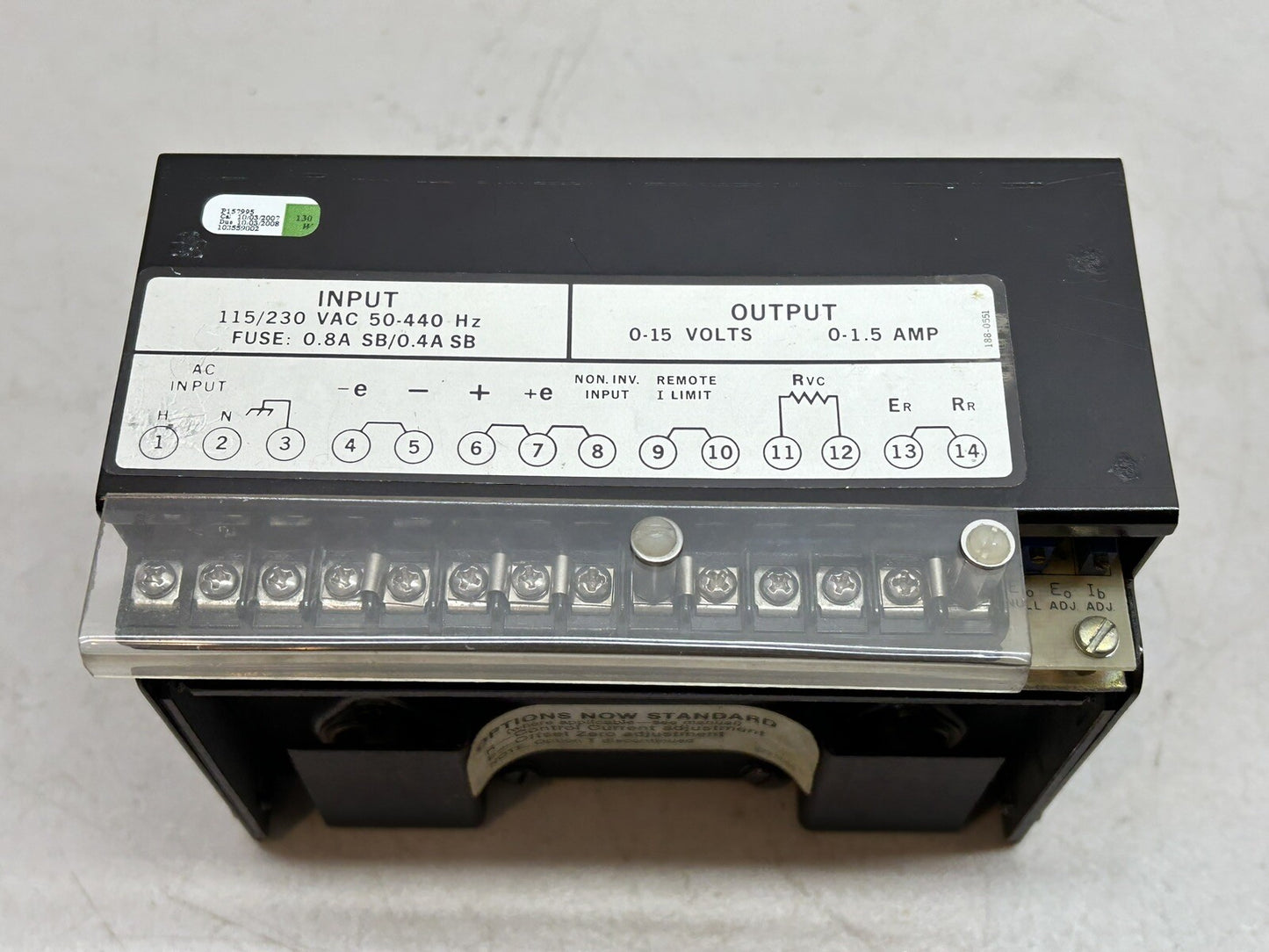 KEPCO PAT 15-1.5 P / PAT15-1.5P / POWER SUPPLY 115/230VAC 0-15VOLTS 0-1.5AMP