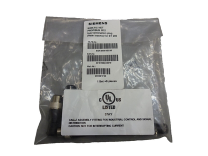 NEW 5 PCS SIEMENS 6GK1905-0EC00 SIMATIC  PROFIBUS M12 BUS TERMINATION MALE PLUG