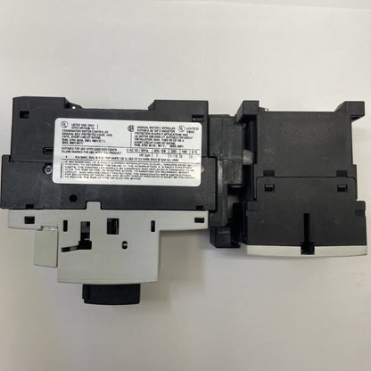 SIEMENS 3RV1021-1EA10 SIRIUS MANUAL MOTOR STARTER WITH 3RT1017-1AK61 CONTACTOR