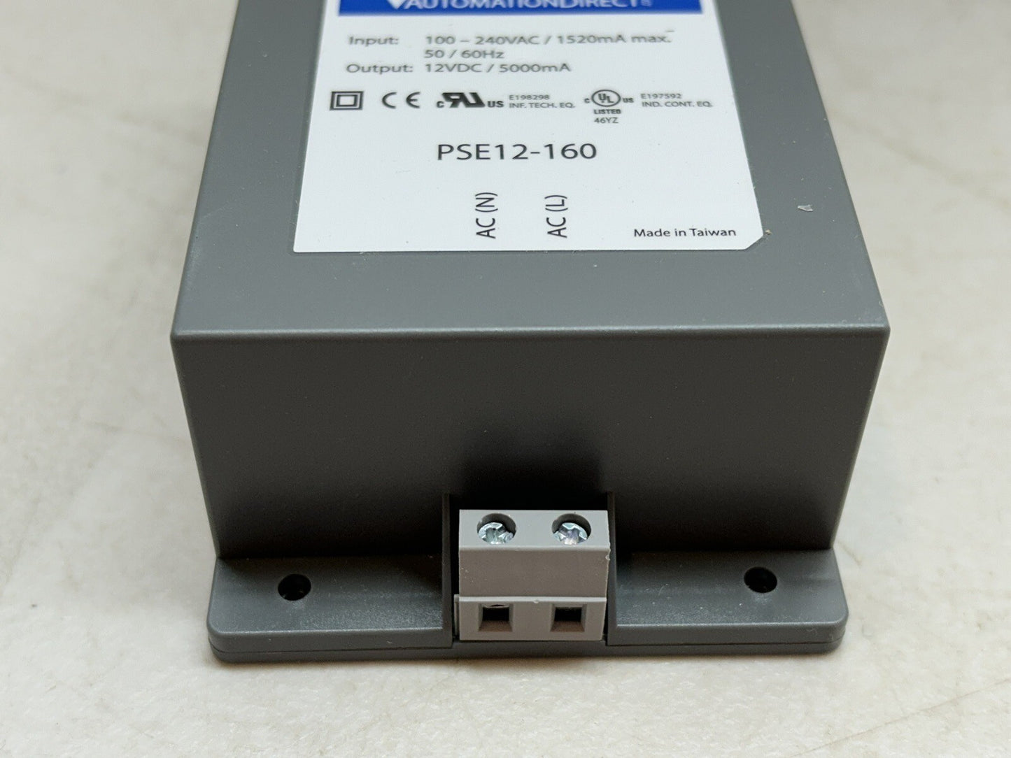 AUTOMATION DIRECT PSE12-160 RHINO SWITCHING POWER SUPPLY 12VDC 60W / NEW