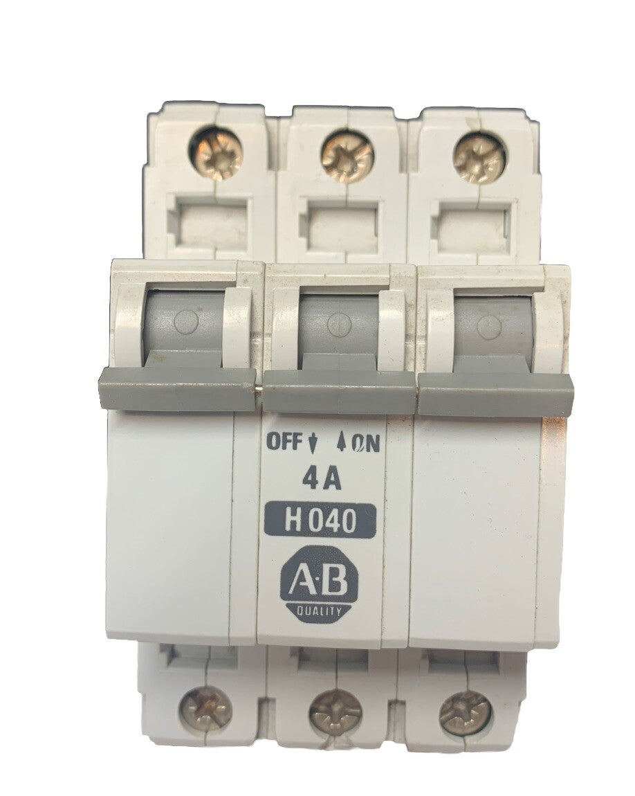 ALLEN BRADLEY 1492-CB3 CIRCUIT BREAKER H040 SER. B 4AMP