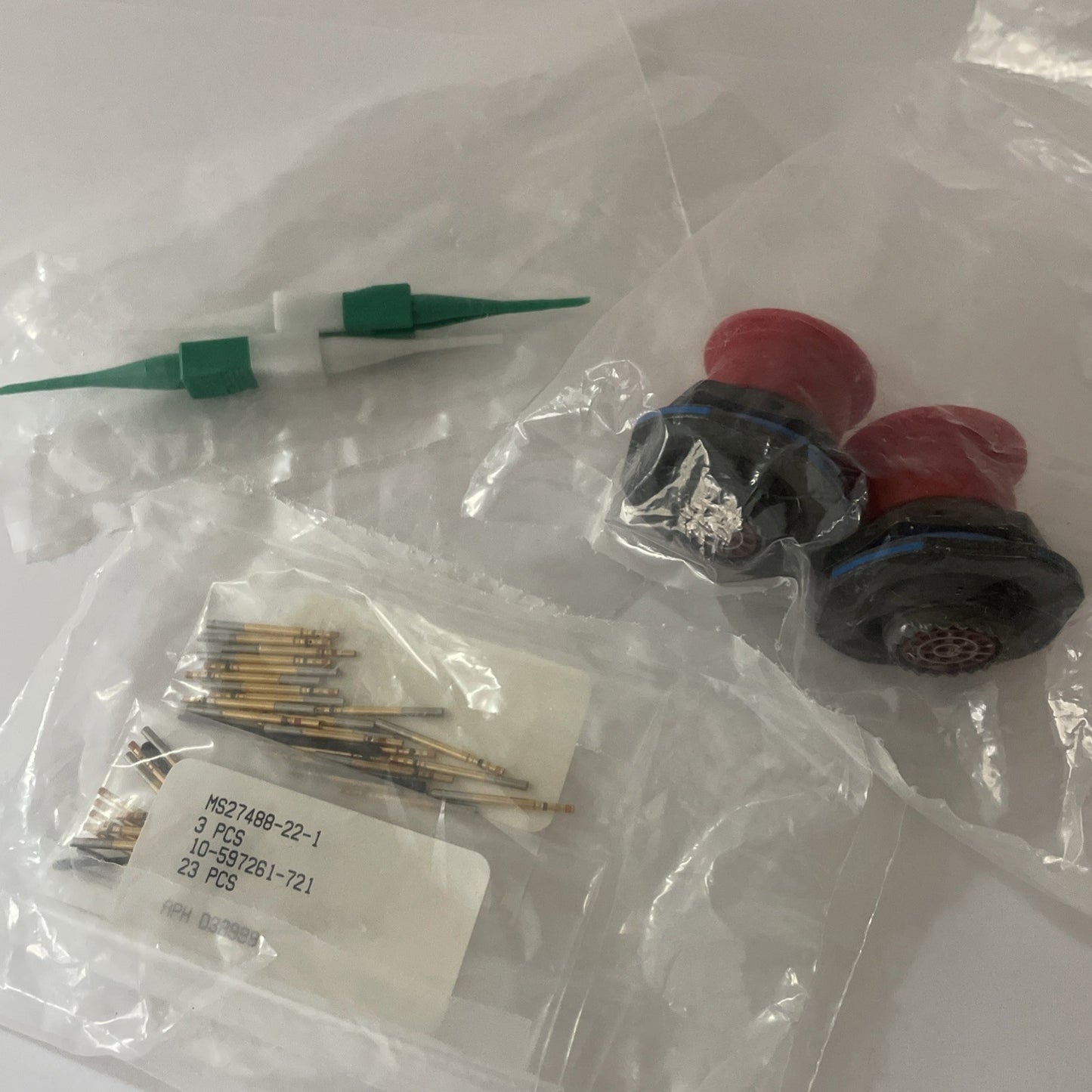 (PACK OF 2) Amphenol D38999/24WC35SA Circular 22 Pos Female Crimp Panel Mount