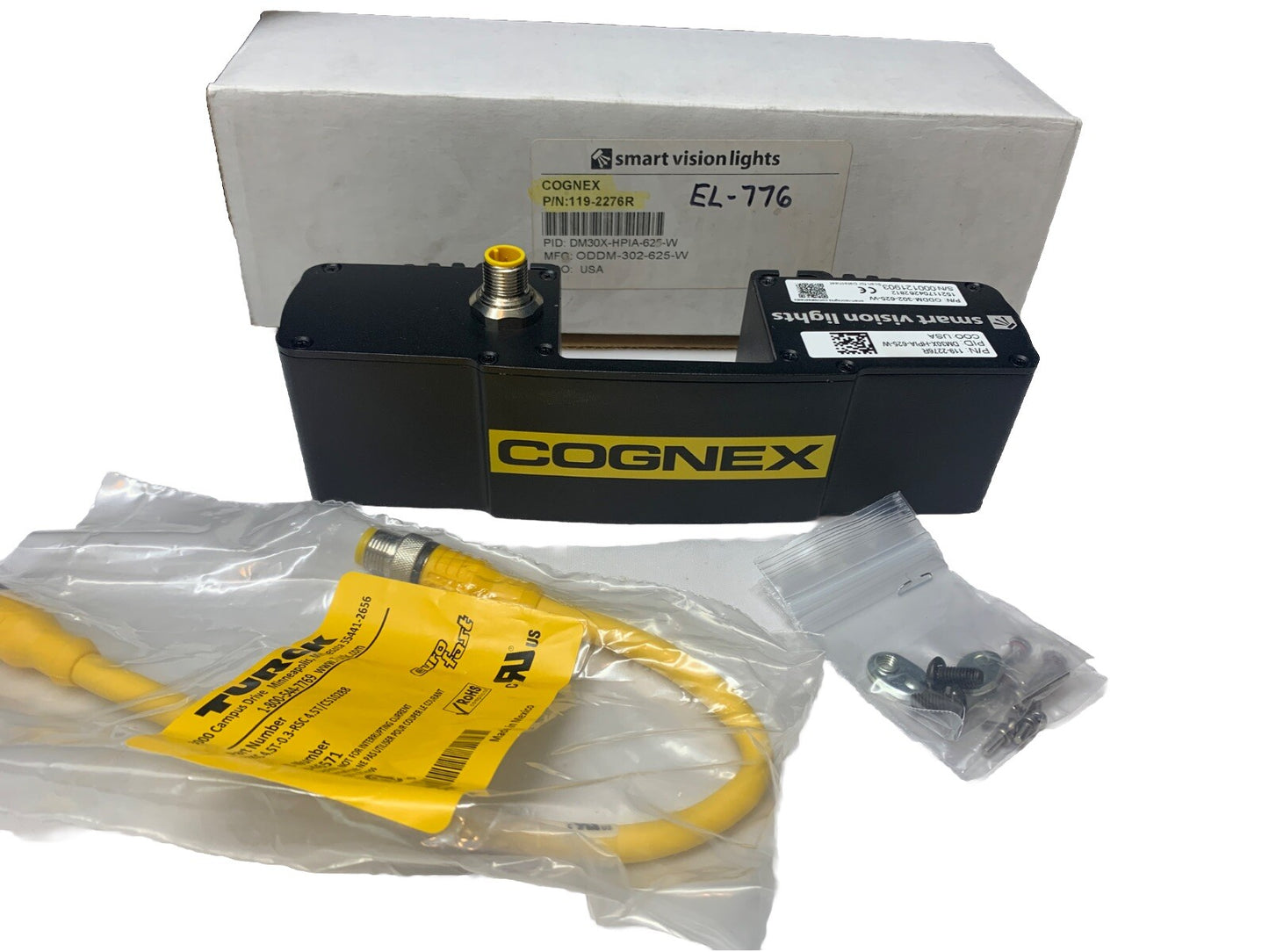 NEW COGNEX ODDM-302-625-W, DM30X-HPIA-625-, WITH CABLE SMART VISION LIGHTS