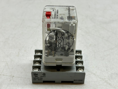 ALLEN BRADLEY 700-HA32A1-1-4 RELAY SER A 120VAC WITH IDEC SR2P-06 BASE 92Y30C