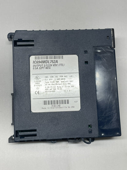 GE Fanuc RX3i IC694MDL752A 32-Point Negative Logic Output Module
