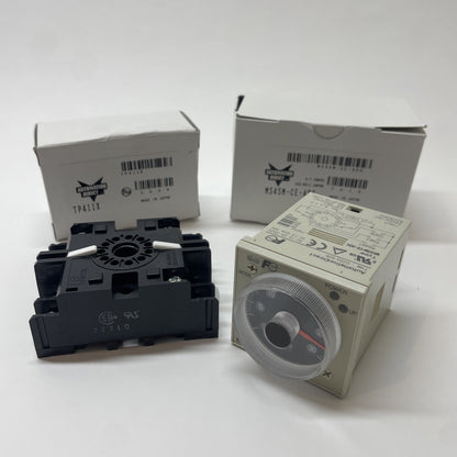 Automation Direct MS4SM-CE-ADC Timer Relay 0.05s-60h  w/ TP411X Relay Socket