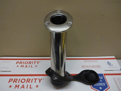 ATTWOOD 30 DEGREE STAINLESS STEEL ROD HOLDER BOAT MARINE FISHING 9" / NEW