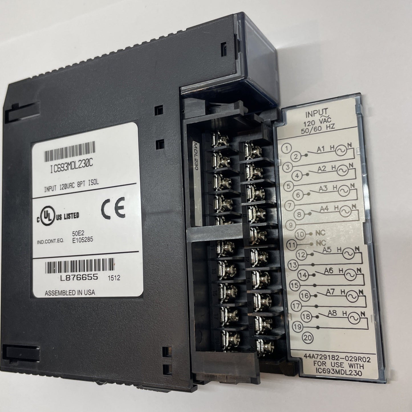 GE Fanuc IC693MDL230C 120 VAC 8-Point Isolated Input Module (Series 90-30)