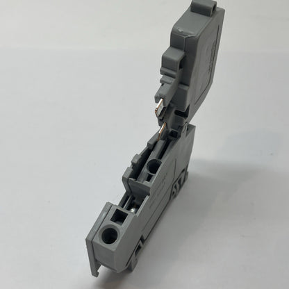 WAGO 281-623 2-Conductor Fuse Terminal Block, DIN Rail, ¼″ x 1¼″ Fuse, 800v 4mm