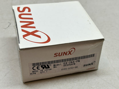 SUNX EX-26A-PN / PHOTOELECTRIC REFLECTIVE SENSOR 6MM-14MM / NEW