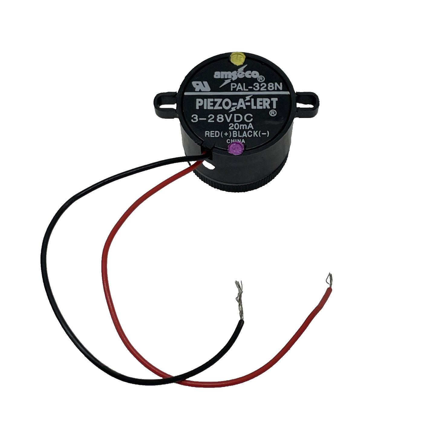 Amseco Piezo-A-Lert 3-28 VDC Electronic Alert Buzzer PAL-328N [Lot of 2] NOS