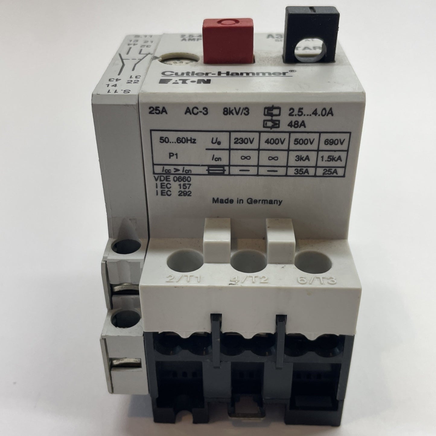 Eaton Cutler Hammer A302HN Manual Motor Starter 2.5–4A Motor Protector