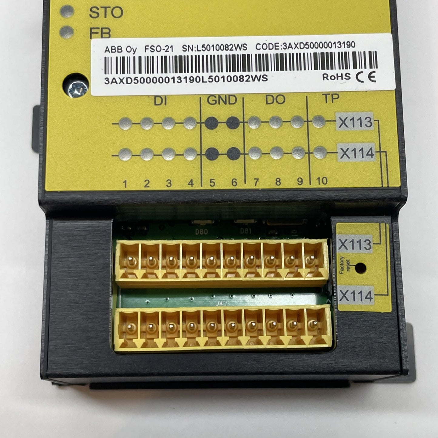 ABB FSO-21 + Sparepart Kit FS0-21 Safety Function Module 3AXD50000013190 MS