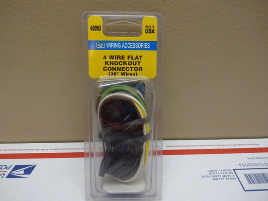 HOPKINS 48105 / 4 WIRE FLAT TRAILER END KIT  12" WIRES / NEW