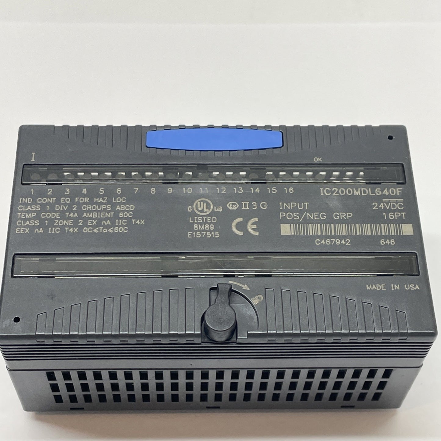 GE Fanuc  VersaMax IC200MDL640F 24VDC 16-Point Discrete Input Module