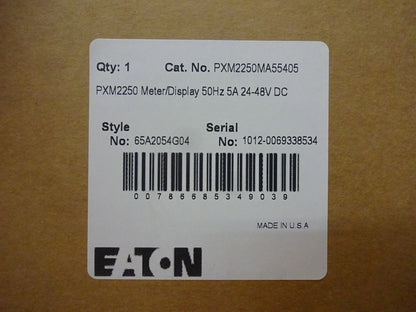 EATON PXM2250MA55405 PXM2250 METER DISPLAY 65A2054G04 / 5A 24-48VDC 50HZ NEW